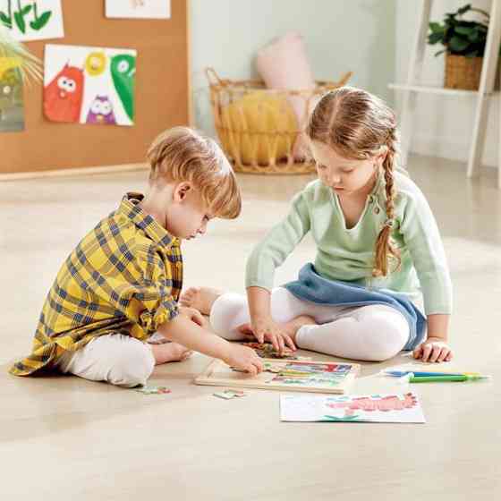 Пазл Hape Динозаври з розмальовкою (E1641) Киев