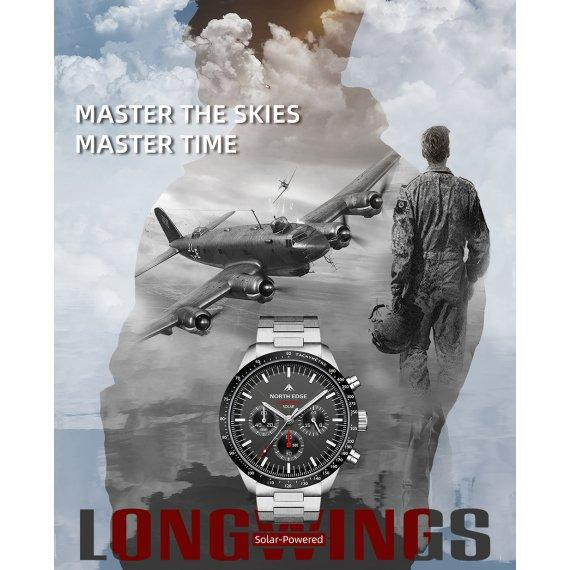 Чоловічий водостійкий наручний годинник North Edge Long Wings 5 ​​Bar Вінниця - фото 6