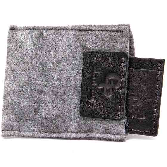 Маленький кожаный картхолдер Черный (GRANDE PELLE) Киев