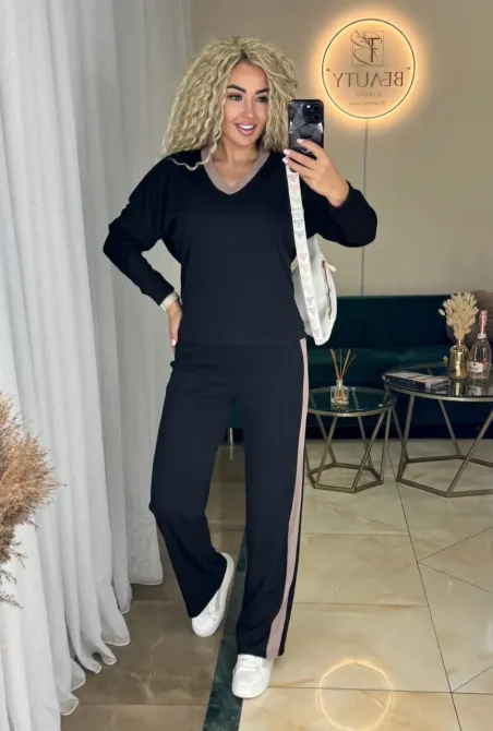 Жіночий костюм з рубчику з брюками палаццо Одеса - фото 14