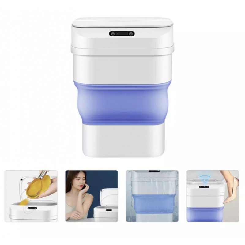 Сміттєвий кошик з Розумним Датчиком Сміттєве складане відро 8 л із сенсорною кришкою ZSW-L11 (24 шт./шум) Одеса - фото 1