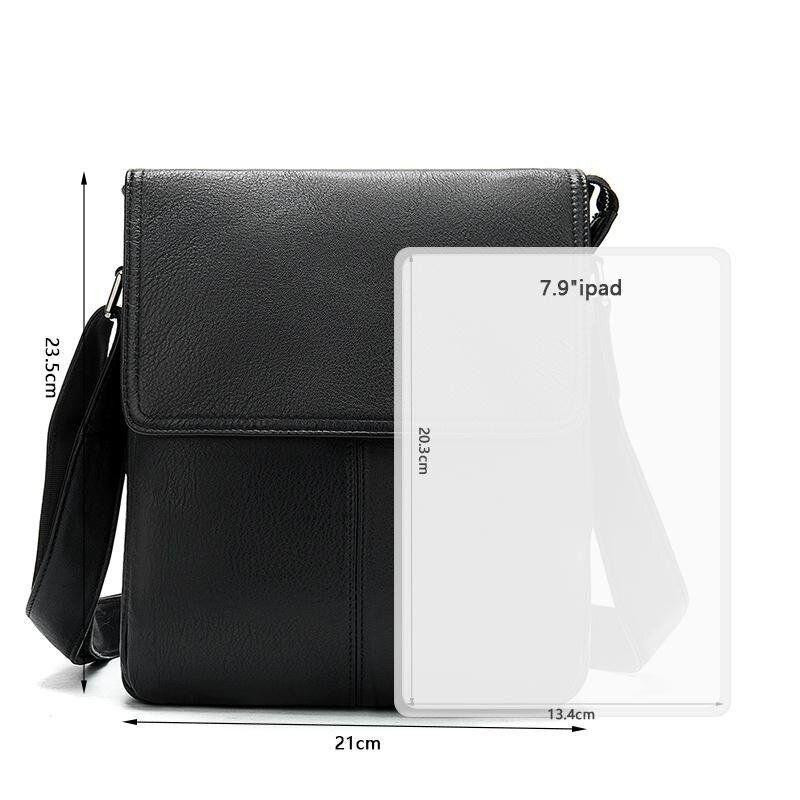 Сумка-месенджер шкіряна Чорна (Vintage) Київ - фото 12