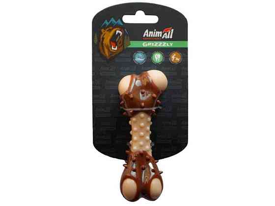 Іграшка для собак Кістка з ароматом мяса S (11,7см), beige/brown AGrizZzly 9833 ТМ ANIMALL Київ