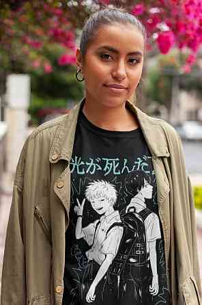 Футболка з аніме принтом Аніме Вінтаге Спекіал Аніме оверсайз (S/M/L) Чорний AnimeJ1141 Дніпро