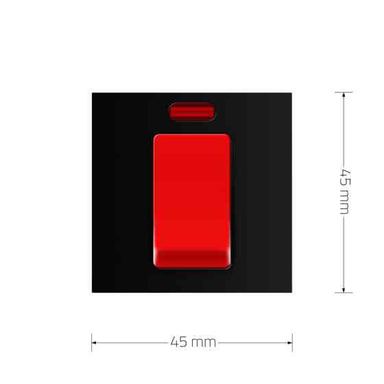 Майстер-вимикач LIVOLO, чорний, 20А 230В, модуль без рамки (VL-FCMKV20A-2BP) Коломия