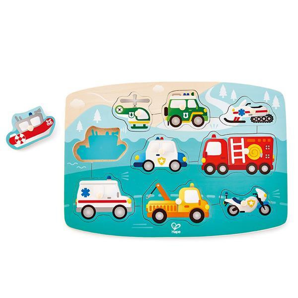 Деревянная рамка-вкладыш Hape Специальный транспорт (E1406) Харьков - изображение 5