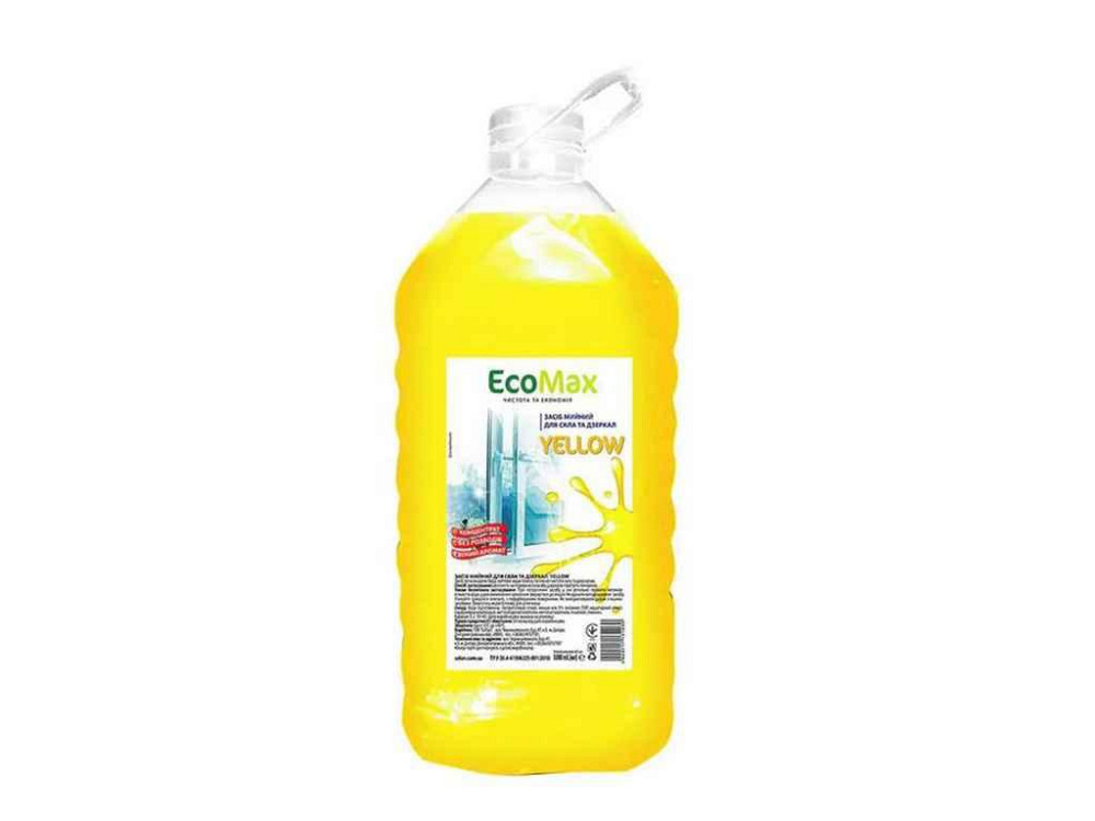 Засіб мийний для скла та дзеркал 5л YELLOW ТМ EcoMax Киев - изображение 1