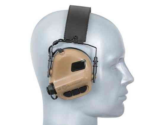 Тактические активные наушники Earmor М31 + крепление на шлем OPS Core (чебурашка) Койот Киев