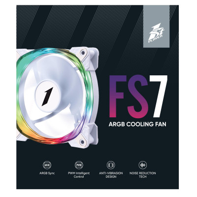 Кулер до корпусу 1stPlayer FS7 White (FS7-WH-1IN1) Вінниця - фото 2