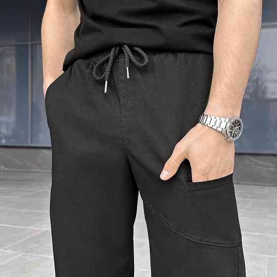 Чоловічі чорні джогери весняні з кишенями Pobedov Vortex Київ