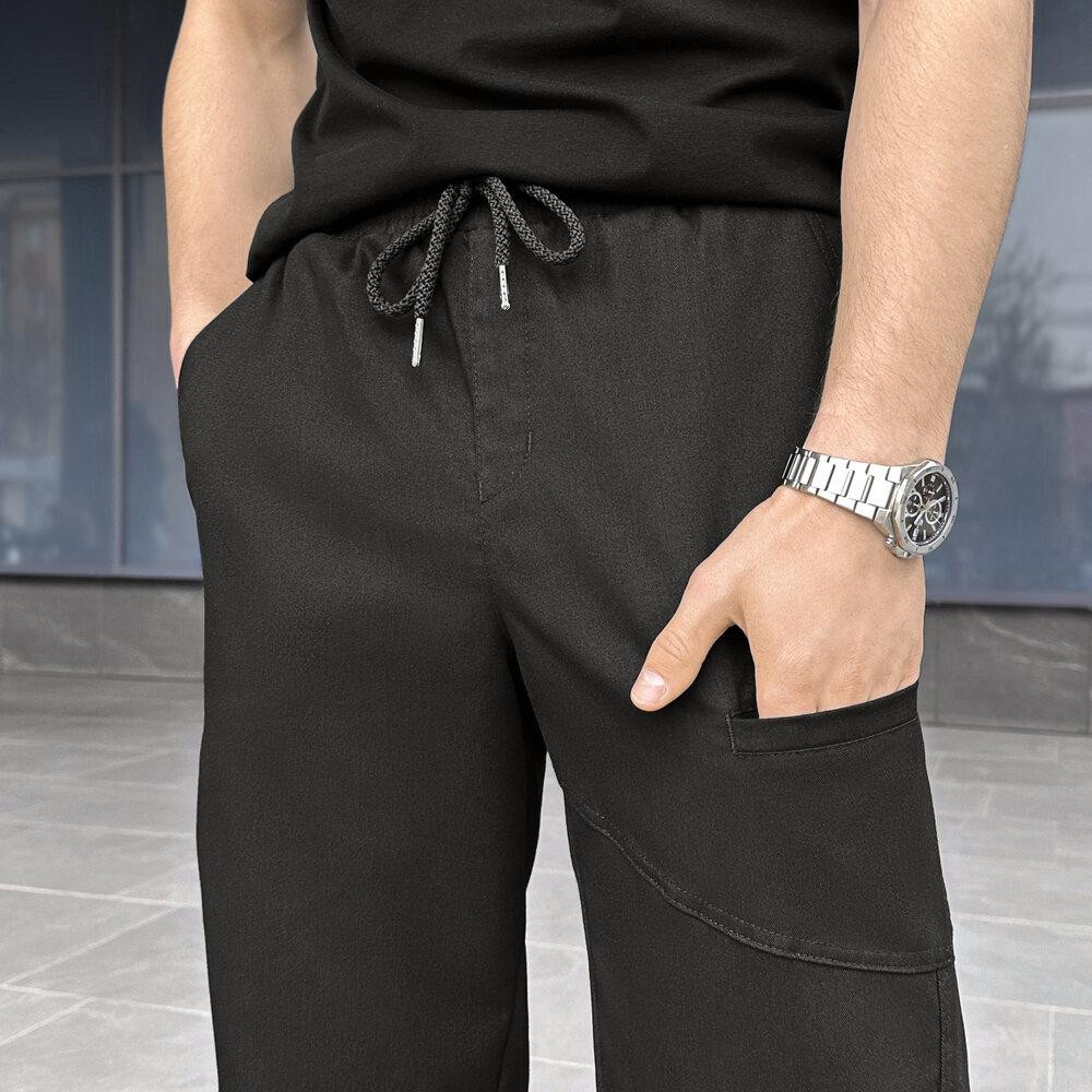 Мужские черные джогеры весенние с карманами Pobedov Vortex Киев - изображение 5