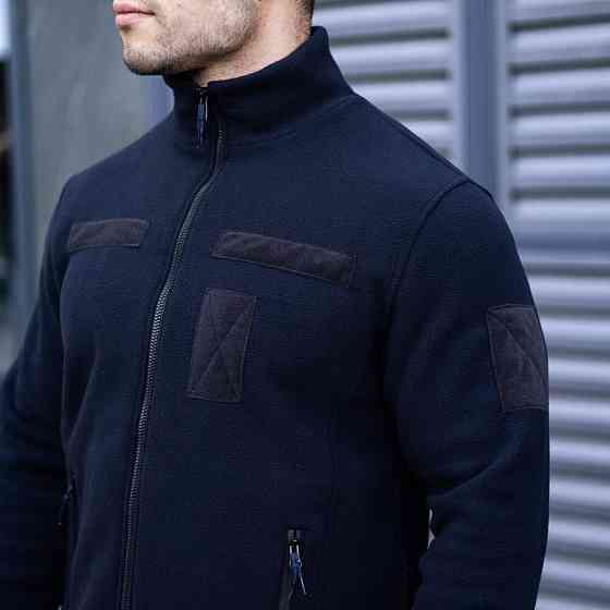 Толстовка флісова Pobedov Voin з липучками Темно-синій XL BLto2 541XLdb Київ