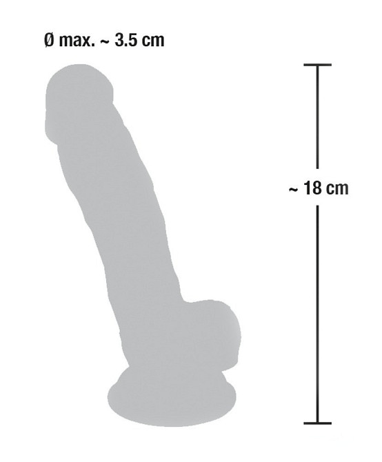 Фалоімітатор - Medical Silicone Dildo, 18 см Sex Aura Київ - фото 7