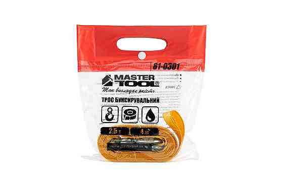 Трос буксировочный 4 м MASTERTOOL 2.5 т 4 м 50 мм полиэстер 81-0301 Ровно