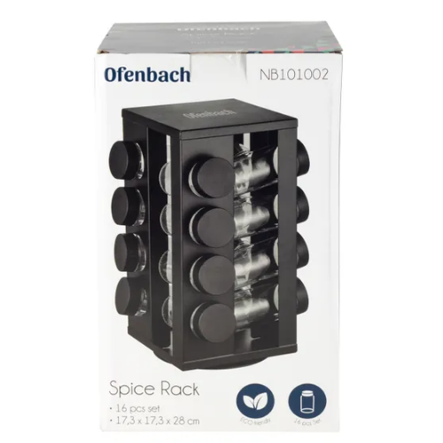 Набір ємностей для спецій 16шт на підставці чорний Ofenbach 101002 Житомир - фото 9