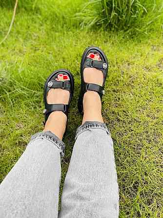 No brend Босоніжки жіночі 424/1 чорні (літо, шкіра натуральна) (5048) Коломыя