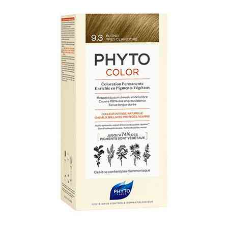 Фито Фитоколор безаммиачная крем-краска для волос Phyto PhytoColor Permanente 9.3 золотистый блондин 112 мл Днепр