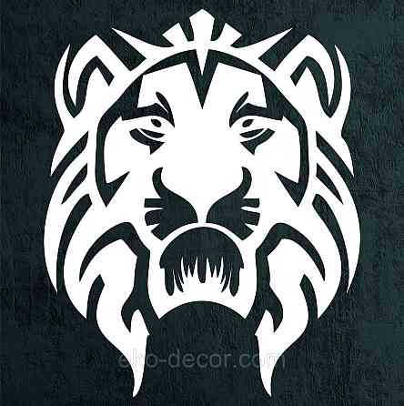 Декоративное настенное Панно «Лев» Декор на стену 90*73 см, Белый Киев