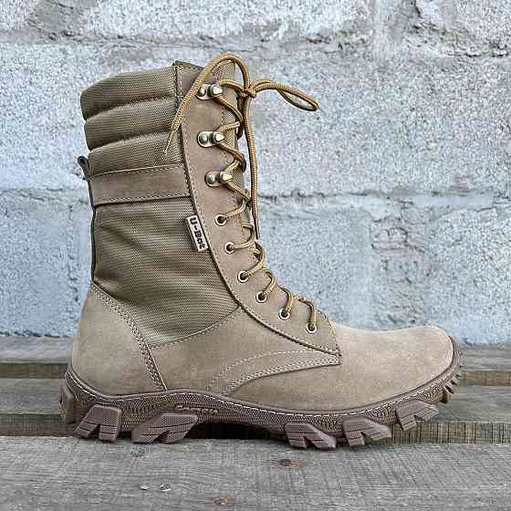 Мужские летние берцы СПРИНТ тактические военные кожаные, прочные, качественные, на коже Львов