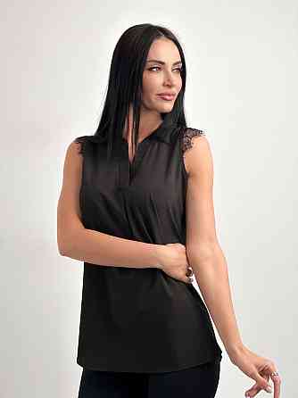 Літня блузка з мереживом "Diana" оптом | Розпродаж моделі Київ