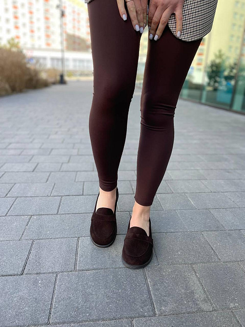 Лоферы женские MOD GAR шоколадные из натуральной замши демисезонные размер 36-40 (9864) Коломыя - изображение 7