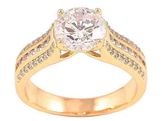 Каблочка Позолота 18K «Инкрустация цирконом» (257253) р.17.5 ТМ XUPING Киев