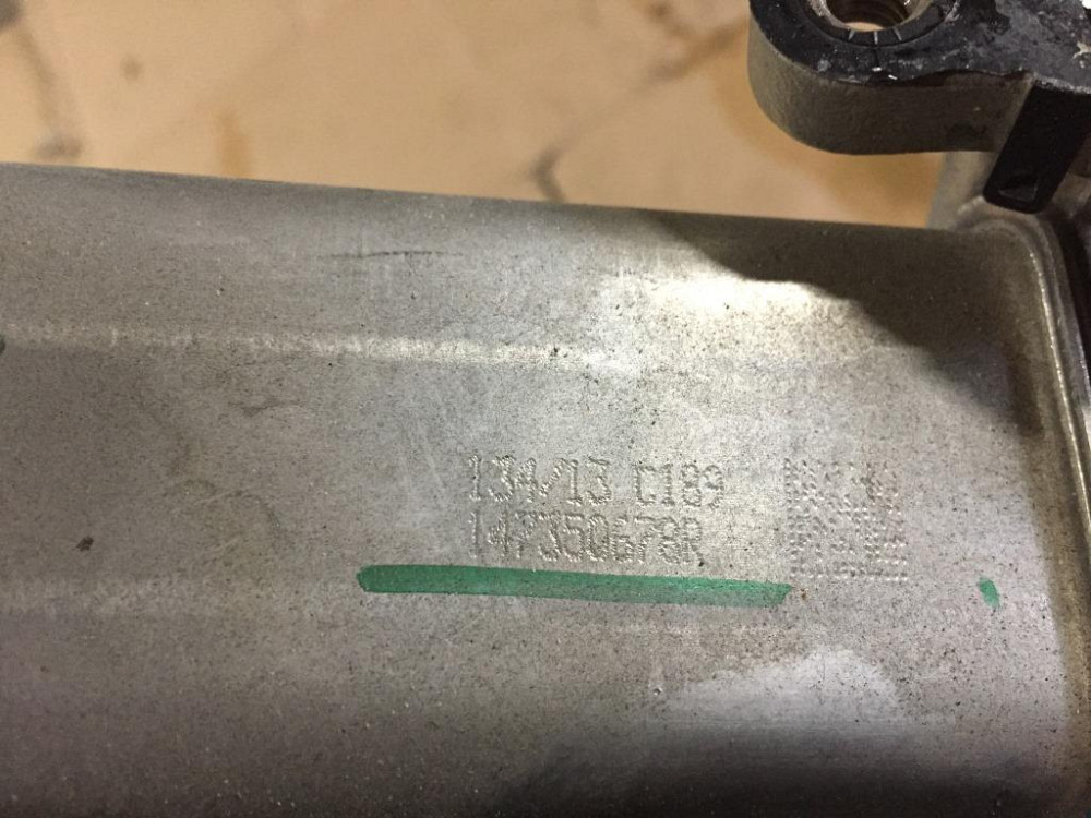 Радіатор EGR (охолоджувач) Renault Trafic III 1.6 dci 2014-2023 (147350678R) Ковель - изображение 1