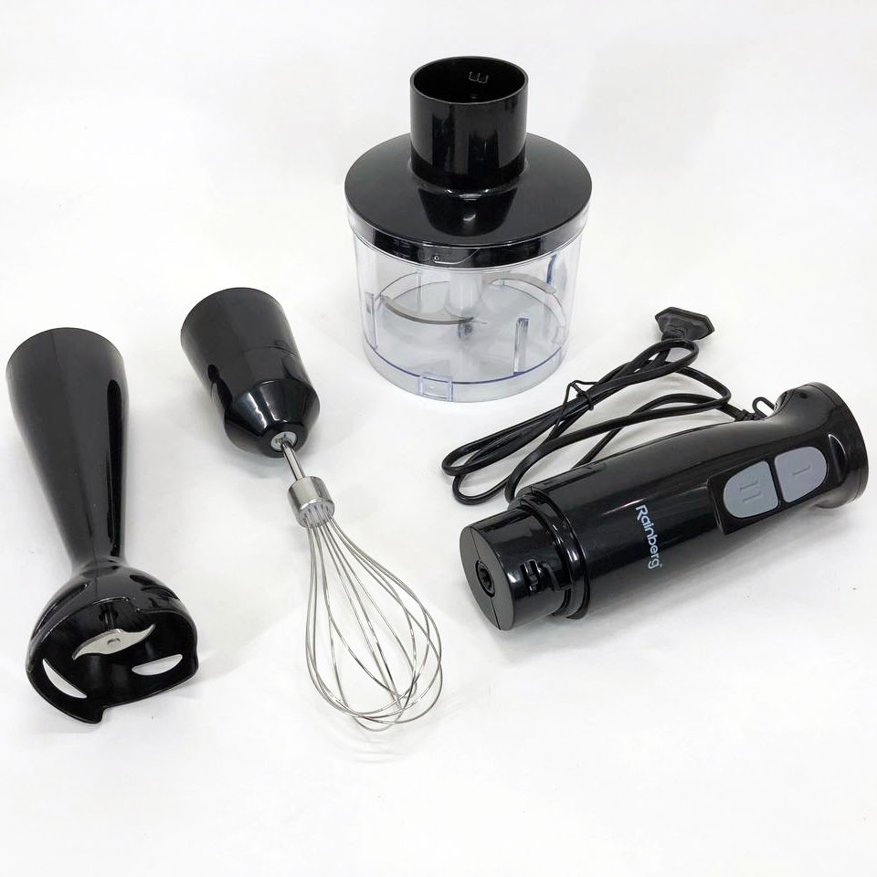 Блендер з тихим режимом Rainberg RB-2243, Блендер для кухні подрібнювач з чашею Блендери насадками CP-88 Львів - фото 1