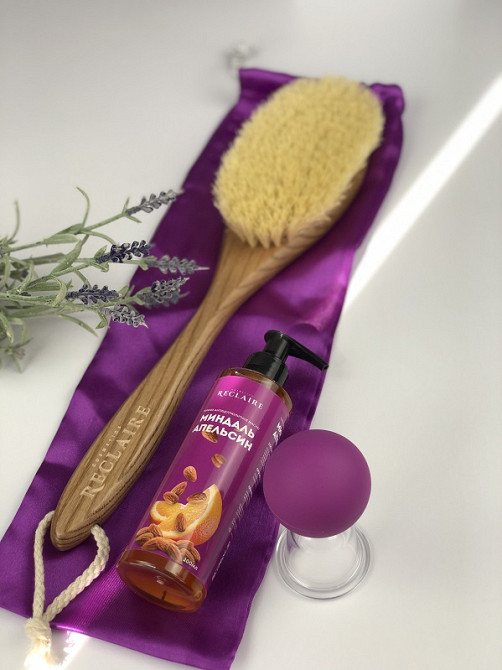 Горячий антицеллюлитный массажный набор Щётка+Масло+Вакуумная банка Reclaire cosmetics Киев - изображение 13