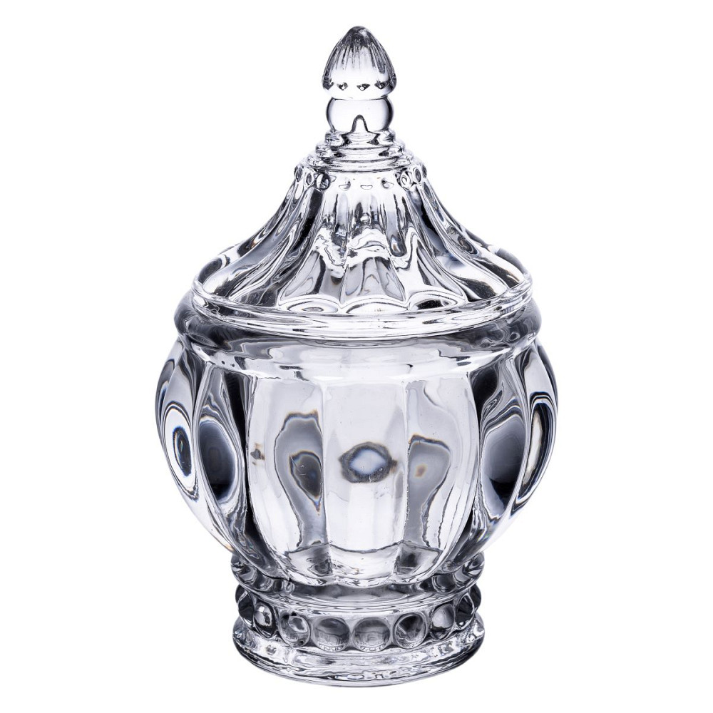 Цукорниця з кришкою Ø8.5 см ваза цукорниця кругла скляна HP-4-107 Коломия - фото 1
