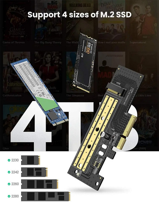 PCI-E 3.0 контролер для SSD M.2 (NVMe) x4 CM302 Ugreen Винница - изображение 7