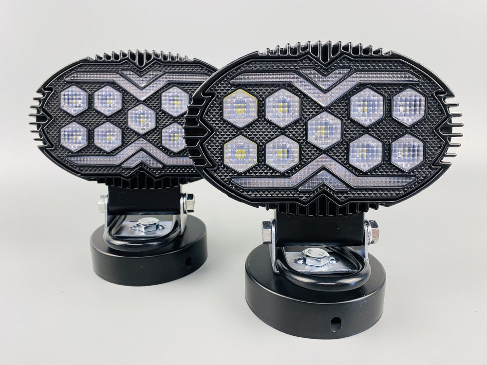 Фара LED кругла 15led chip 9-80V алюмінієвий корпус, кріплення, повітряний клапан Мукачево - фото 6