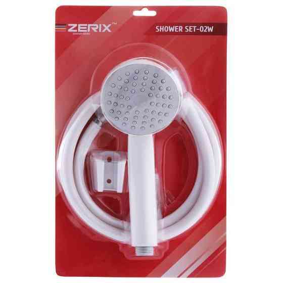 ZERIX Душовий набір Shower SET-02W (шланг, лійка, кронштейн) білий Харків