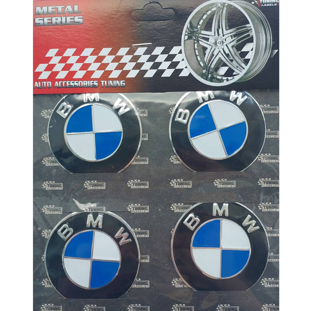 Наклейки на диски/ковпаки BMW 60мм 4шт чорний Київ - фото 1