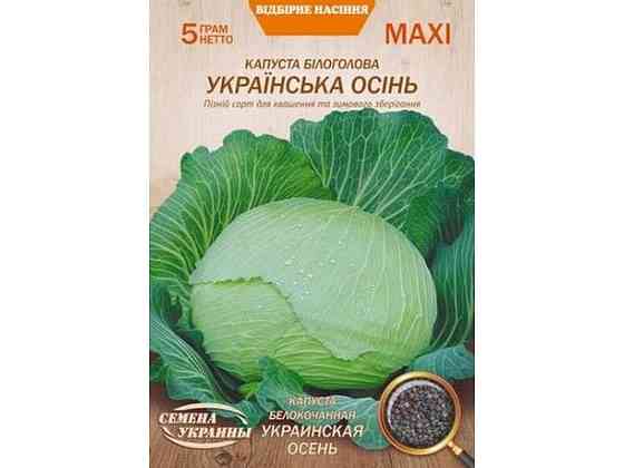 Максі Капуста б/к УКРАИНСКАЯ ОСЕНЬ 5г (10 пачок) (пс) ТМ НАСІННЯ УКРАЇНИ Київ