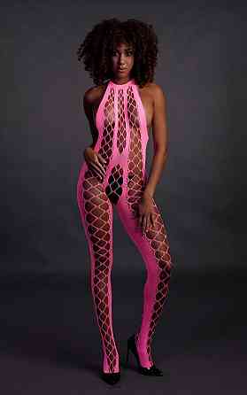 Бодістокінг - Ouch! Bodystocking With Halterneck Pink, XS/XL Sex Aura Київ