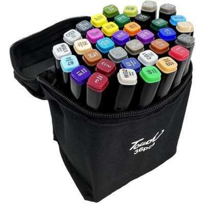 Художественный маркер Touch двухсторонних скетч маркеров 36 шт в чехле (XK-MRK-BG) Винница - изображение 1