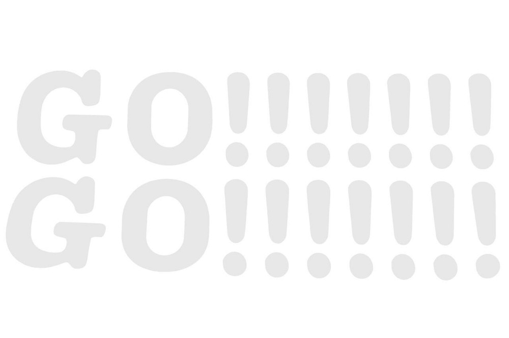 Наклейка декор GO !!!!!!! (41х9, біла) (#0498R) Мукачево - фото 1