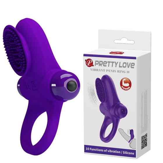 Эрекционное кольцо - Pretty Love Vibrant Penis Ring II Purple Sex Aura Киев