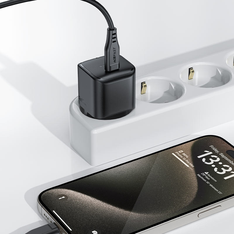 Зарядний пристрій USB-C 30W Gan A77 mini Fast Charger Black Acefast Винница - изображение 6