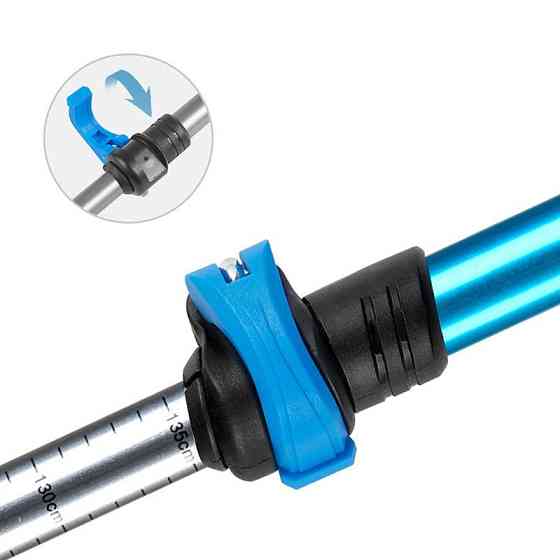 Трекинговая палка 3-сек. Naturehike Men ST 01 6061 AL NH17D001-Z, алюминий, синяя Ровно