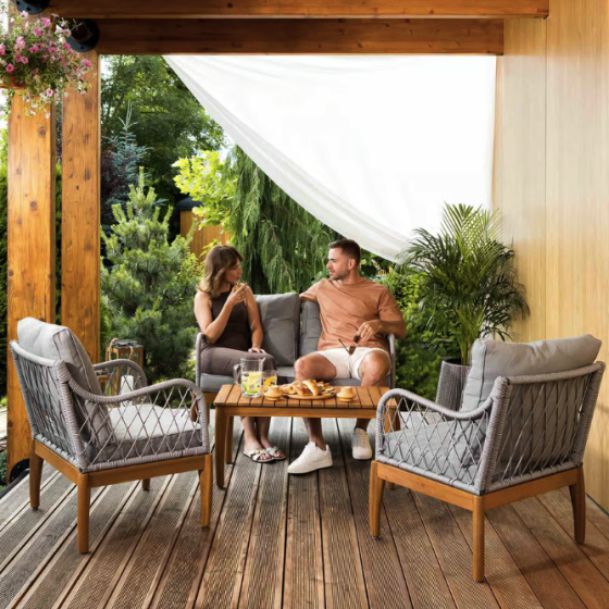 Комплект садових меблів Di Volio Ragio сірий Київ