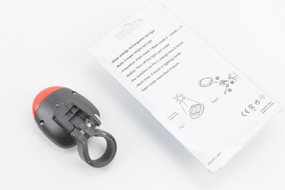 Ліхтар задній 2 діоди, на сонячній батарейці, model 909 Київ - фото 2