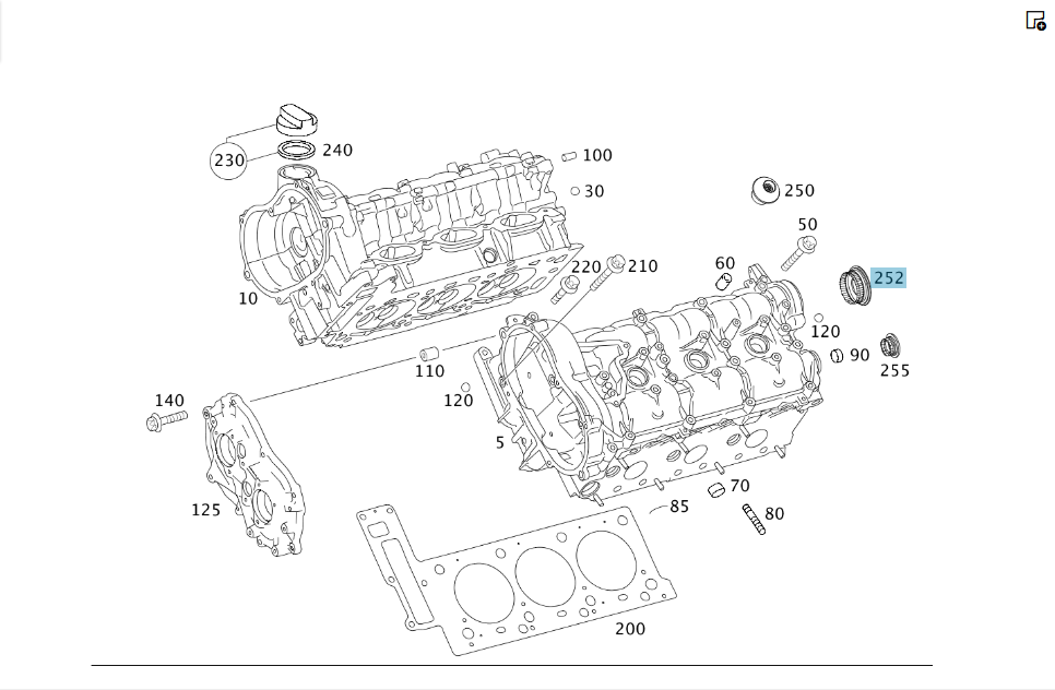 Mercedes-Benz  A0009985690 Кришка отвору ззаду лівої ГБЦ CLS C219 E-class S211 E-class W211 ML W164 GL X164 R-class short W251 R-class long V251 C-cla Одеса - фото 2