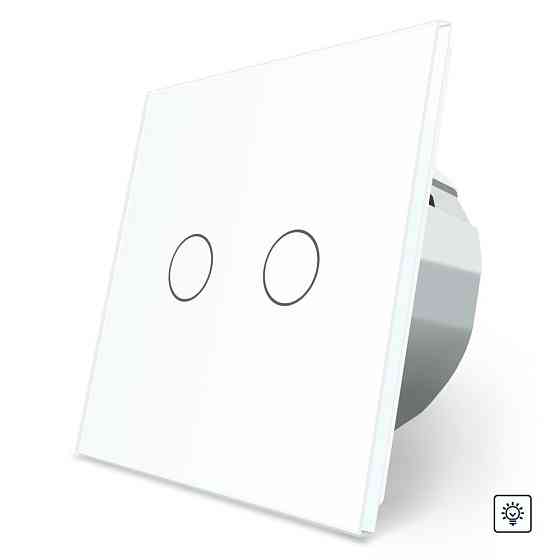 LIVOLO Сенсорний димер 2 сенсори Livolo білий скло (VL-FC2D2-2GWP) Коломия