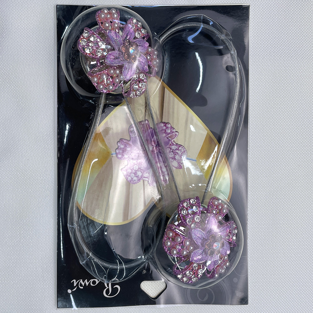 Магніти для штор та гардин "Flowers" набір 2 шт Бузковий (81-204) Київ - фото 8