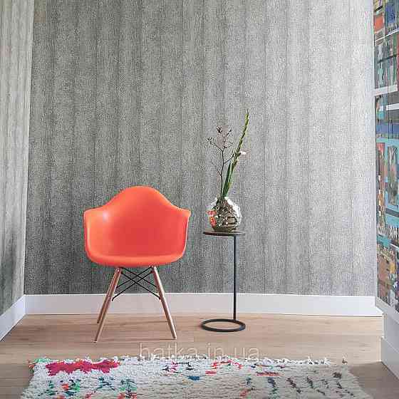 Шпалери вінілові на флізелін Rasch Factory 0.53х10,05 лофт смуги розмиті під бетон сірі 429435 Київ