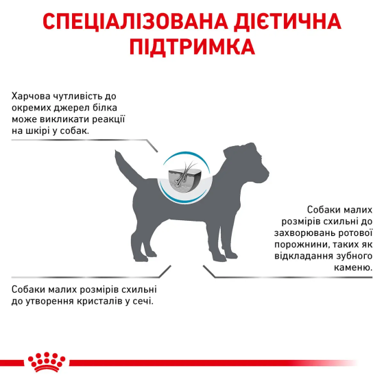 Royal Canin Hypoallergenic Small Dog (Роял Канін Гіпоалердженік Смол Дог) корм для собак до 10 кг у разі алергії Запоріжжя