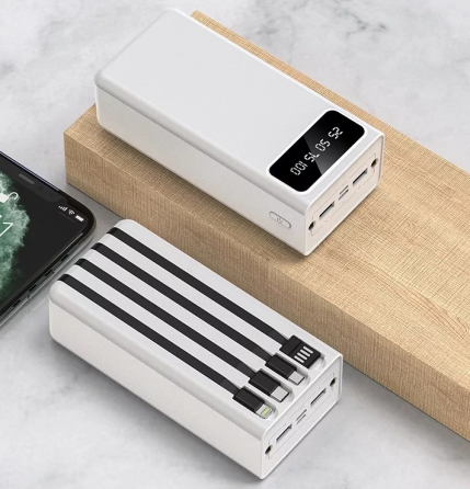 Внешний аккумулятор Power On 30000mAh Универсальная батарея (Белый) Винница