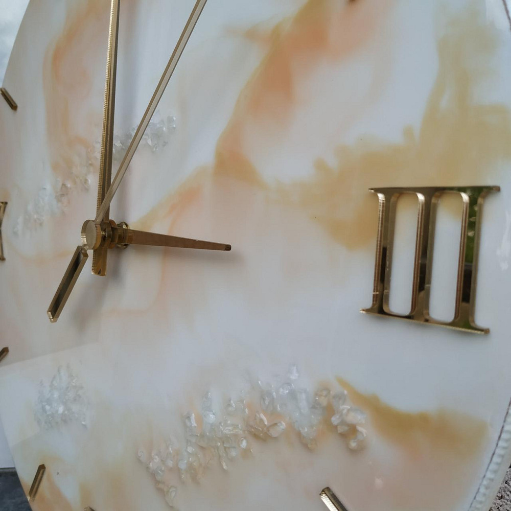 Часы настенные 40 см из эпоксидной смолы ручной работы Днепр - изображение 5